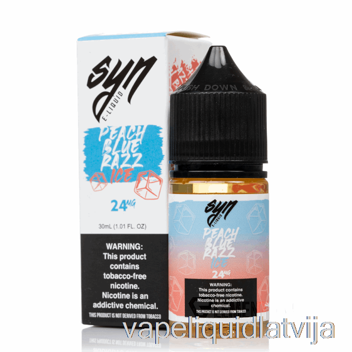 Ledus Persiku Zils Razz - Syn Salts - 30ml 24mg Vape šķidrums